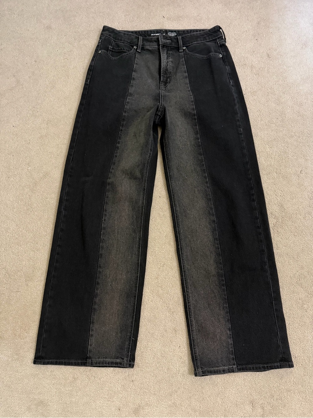 Old Navy Women’s 2-Tone Black Panel Jeans